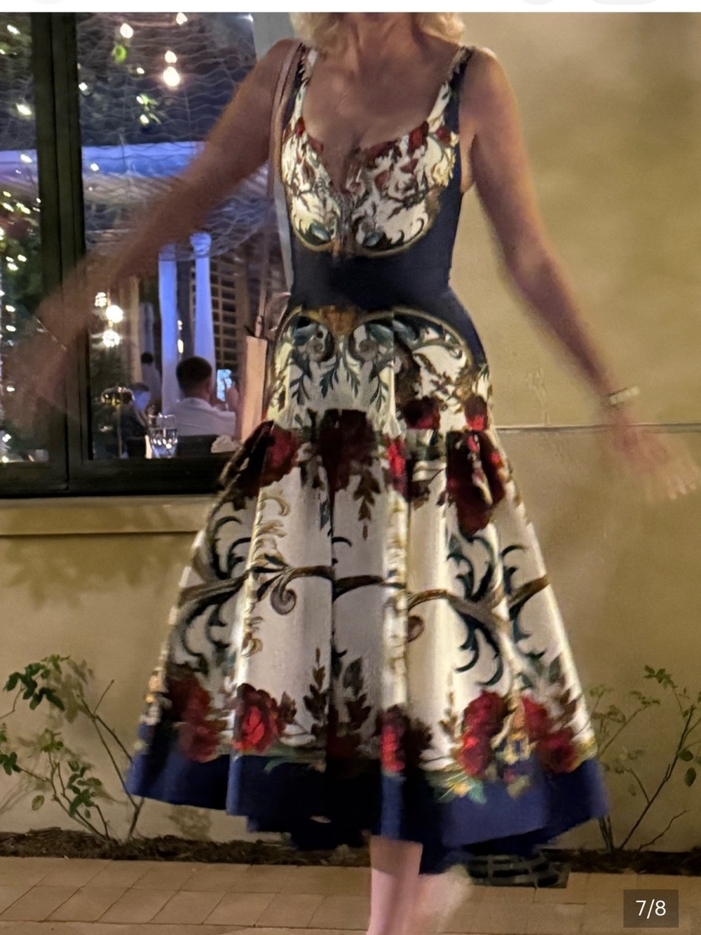 Alice + Olivia Baroque Gilded Rose Diana dress 4 $660 - Picture 7 of 8